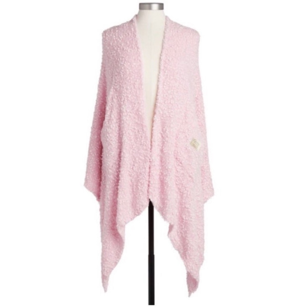 Demdaco Pink giving shawl with pockets